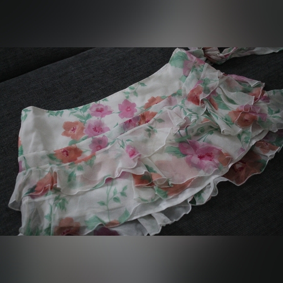 💐 NWT Vintage Abercrombie & Fitch Micro Mini Y2K Skirt Deadstock 100% Silk - Picture 5 of 16